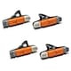 image 3 of AWE Set x 2 Black Cassette Road Brake Blocks/Pads Grey/Orange/White 55mm