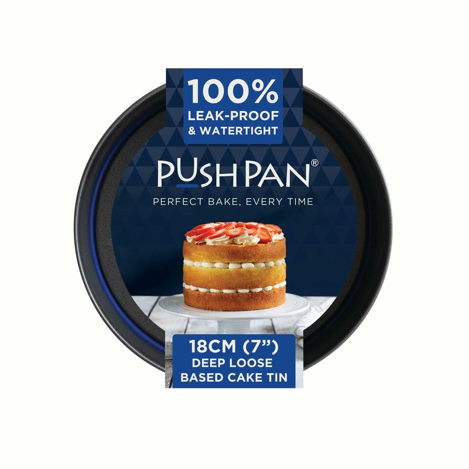 image 1 of PushPan 7 Inch Deep Cake Tin Grey/Pewter