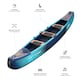 image 4 of Wave Venturer Inflatable Touring Canoe, 3 Person, Navy