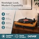 image 2 of Lightwood Vinyl Record Player With Stereo Speakers - Bluetooth Send & Receive - USB & SD Recording - AUX IN & RCA Out