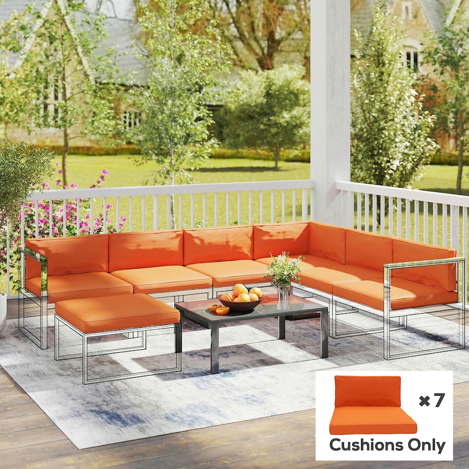 Outsunny Replacement Cushions for Outdoor Furniture Garden Seat