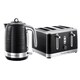 image 1 of Russell Hobbs Inspire Kettle & 4 Slice Toaster Set Black