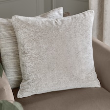 Paoletti Lustre Velvet Cushion | Silver | Silver
