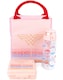 image 1 of DC Comics Wonder Woman Lunch Bag | Rectangular Tote Style 3 Piece Set with Water Bottle & Snack Container | Embrace Superhero Power | Pink Shield Design for Adults & Kids | Wonder Durable Material