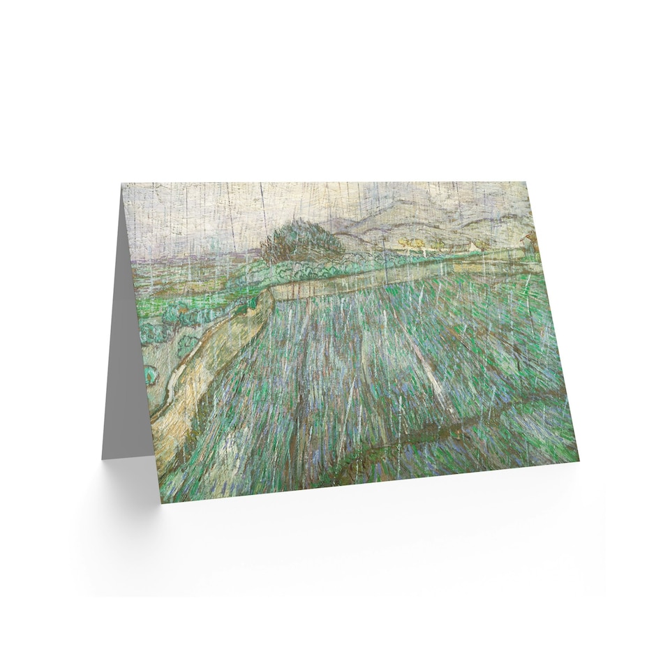 image 1 of Vincent Van Gogh Dutch Rain Blank Art Card