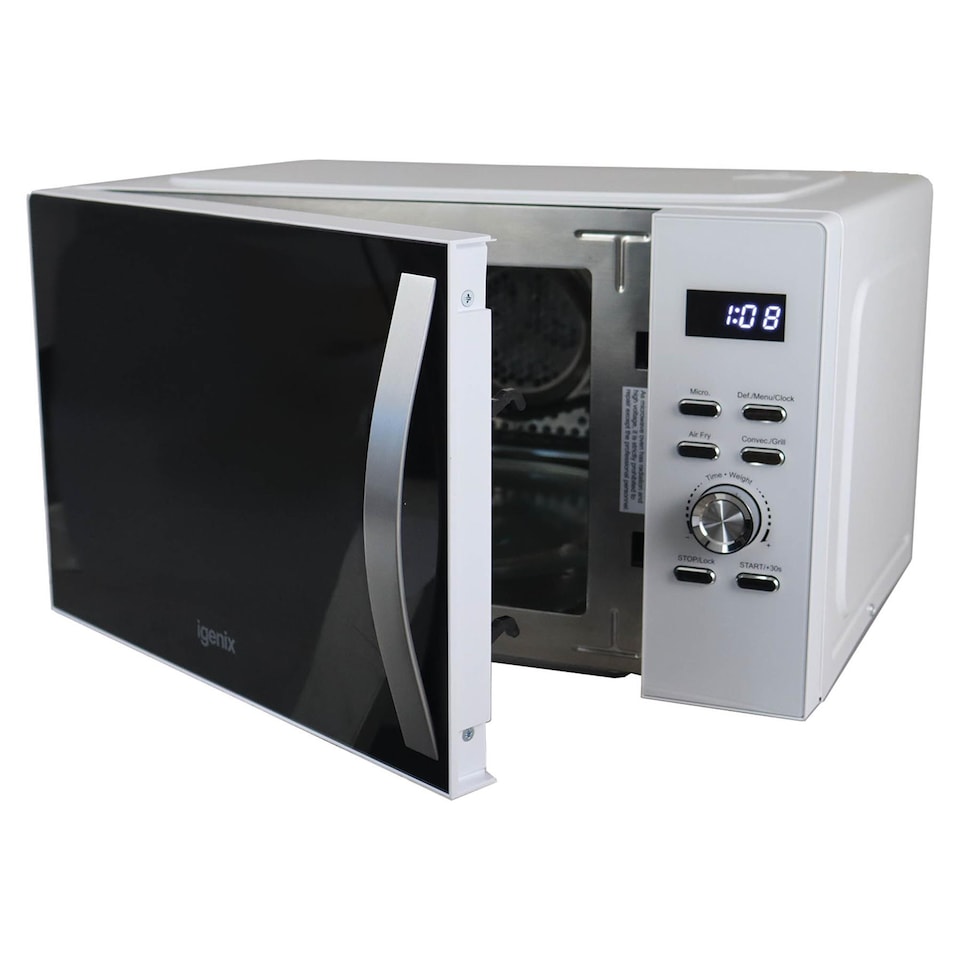 image 1 of Digital Microwave, 25 Litre, 60 Min Timer, Air Fryer Function, 850W, White, IGMC02580W