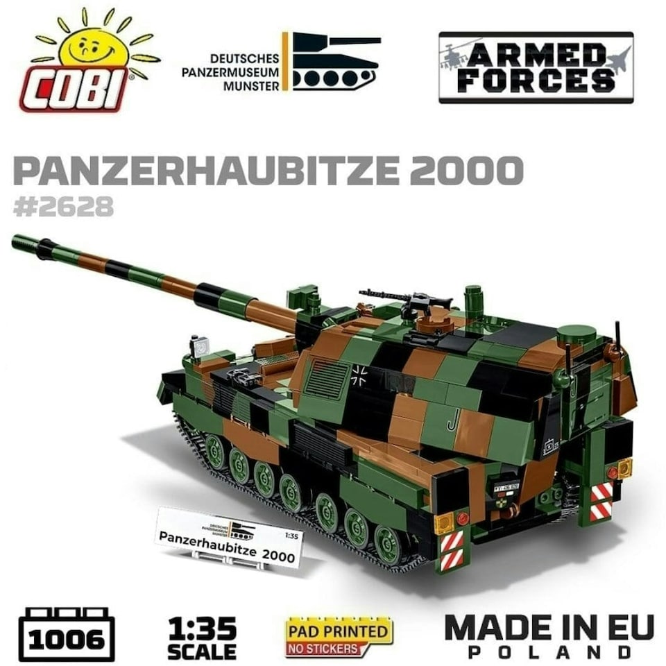 image 1 of Panzerhaubitze 2000 brick tank model - COBI 2628 - 1006 bricks