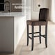 image 7 of Bar Stools with a padded backrest and faux leather cover | Brown | brown | 41 x 40 x 107 cm | 2