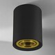 image 2 of CGC PRINCE Black GU10 Adjustable Surface Ceiling Downlight Flush Spot light with Gold Bezel Black