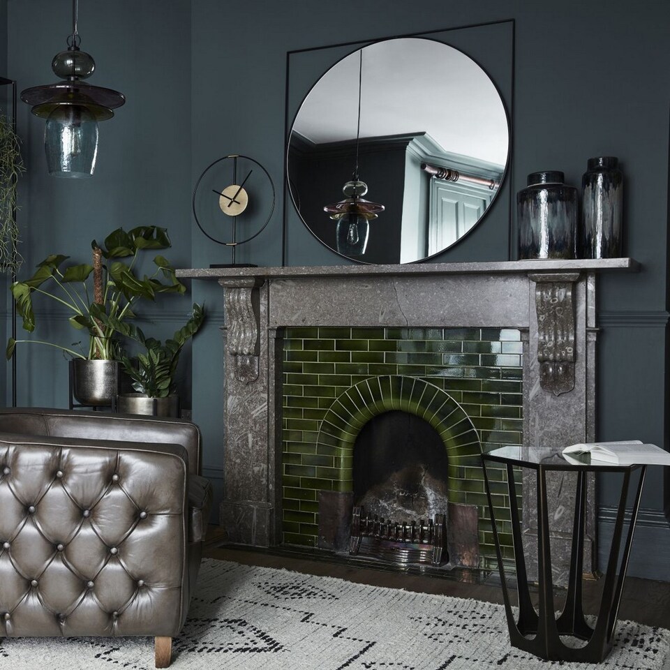 image 1 of Isaac Mirror - Glass/Iron - L1.5 x W97 x H97 cm - Black