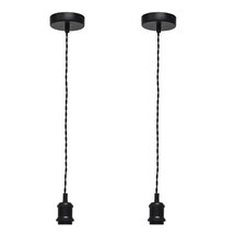 Set of 2 Flex - Black Retro Ceiling Pendant Flex Kits