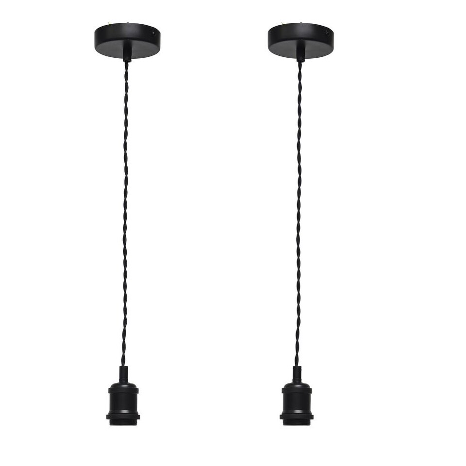 image 1 of Set of 2 Flex - Black Retro Ceiling Pendant Flex Kits