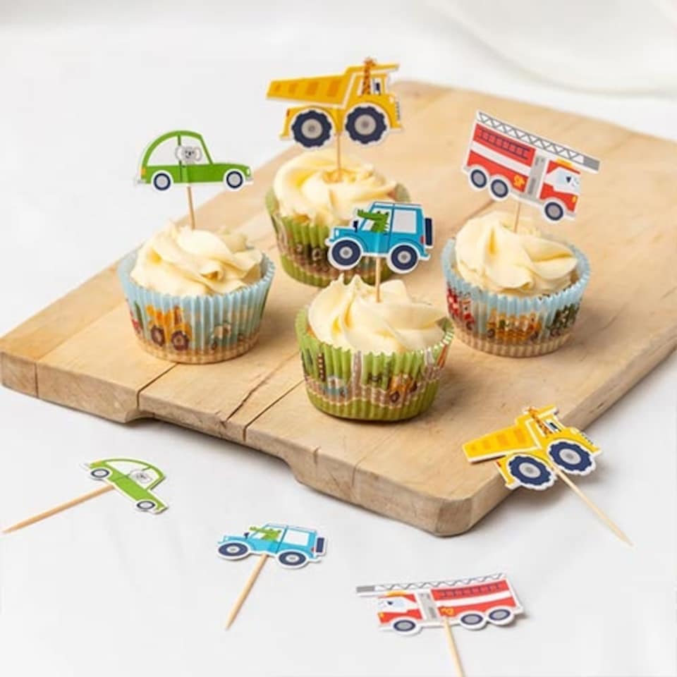 image 1 of Transport with Animals Paper Cupcake Cases - Pack of 60