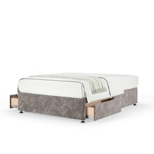 Memory Maestro Memory Foam Silver Chenille 2 Drawer Divan Set King Size