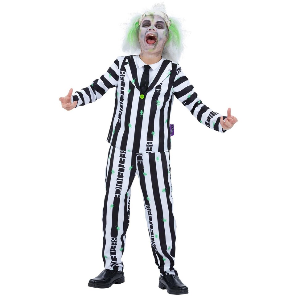 image 1 of Beetlejuice Boys Character Costume Set | Black | Black/White | 3-4 years | 1