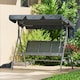 image 9 of Outsunny 3 Seater Swing Chair, Garden Swing Bench with Adjustable Tilting Canopy, Breathable Mesh Seat and Heavy Duty Metal Frame for Patio, Garden | Grey