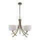 image 2 of Justina Antique Brass 5 Light Chandelier