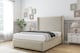 image 2 of Sloomy Stratford Cream Plush Divan Bed With Mattress No Drawers With 54" Wingback Headboard & 12" Matching Footboard 4'6 Double | Cream | Cream | Double | 1