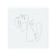 image 1 of Man and woman touch by one line Designer Splash Back | White