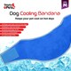 image 3 of Dog Cat Puppy Cooling Bandana Pet Cooler Ice Cool Scarf Collar Relief Med. Large Blue | L