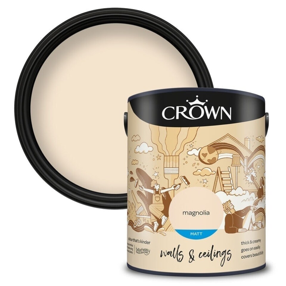 image 1 of Crown Silk Emulsion Magnolia 5L