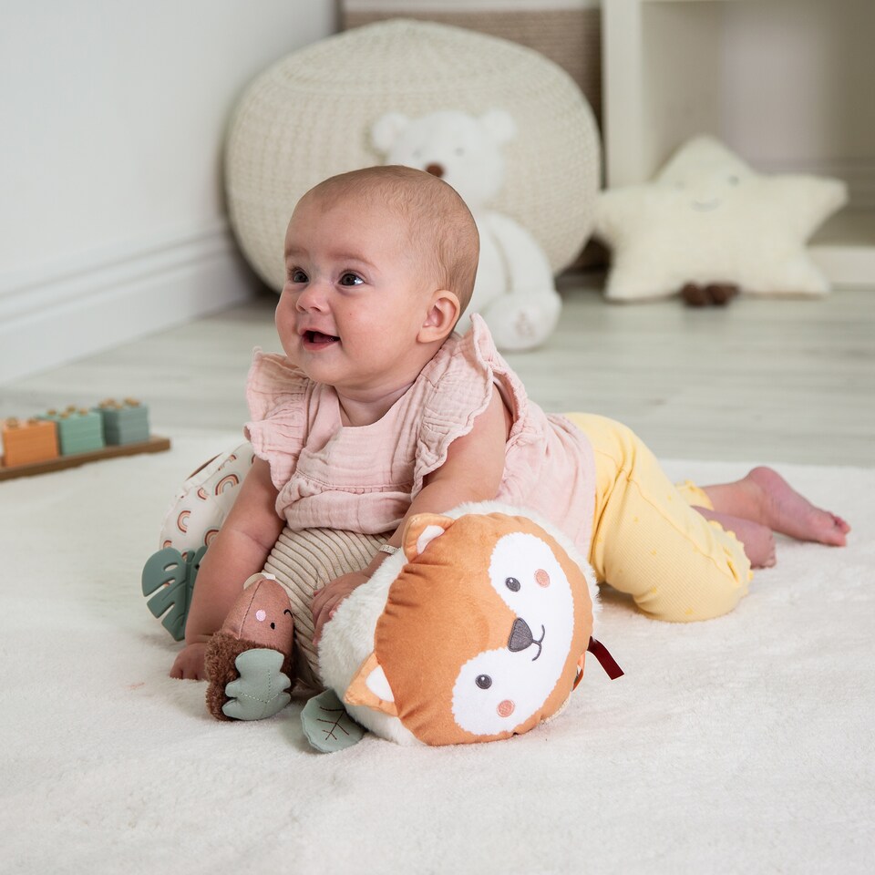 image 1 of Red Kite Tummy Time Roller - Woodland Walks | Brown | Woodland Walks | 1