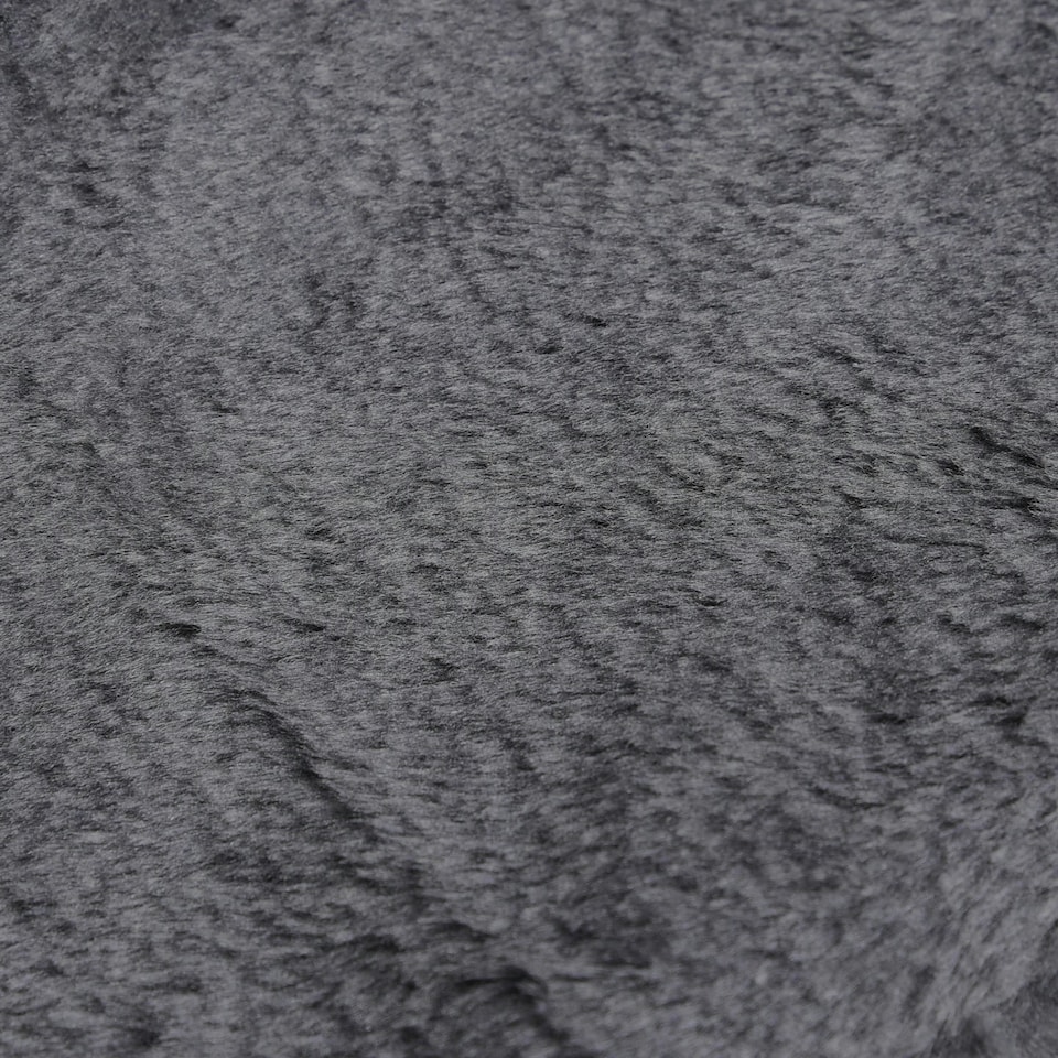 image 1 of PawHut Four-Step Portable Dog Stairs with Washable Plush Cover, Dark Grey