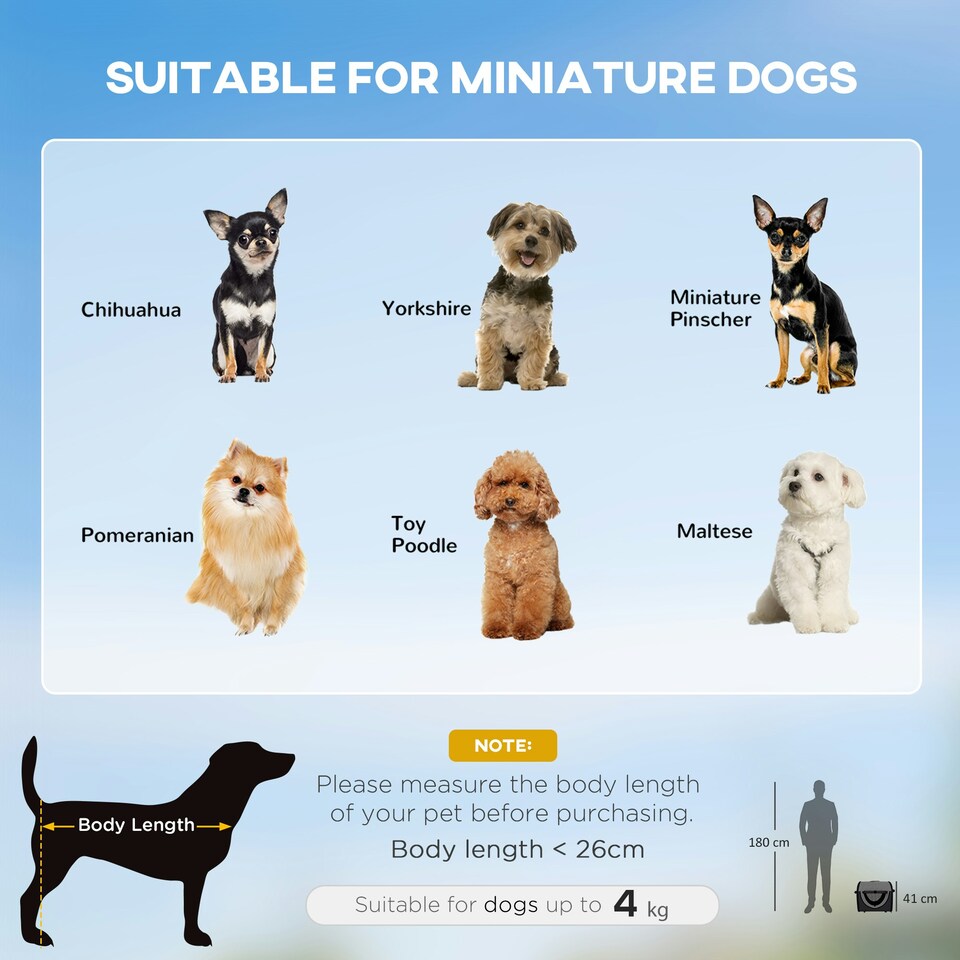 image 1 of PawHut Folding Fabric Soft Pet Crate Dog Cat Travel Carrier Cage | Black | One Size