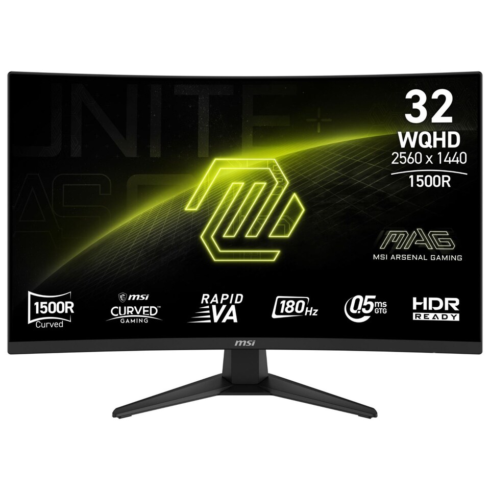 image 1 of MSI MAG 321CQF E18 32" Quad HD 180Hz 0.5ms Adaptive Sync Curved Gaming Monitor