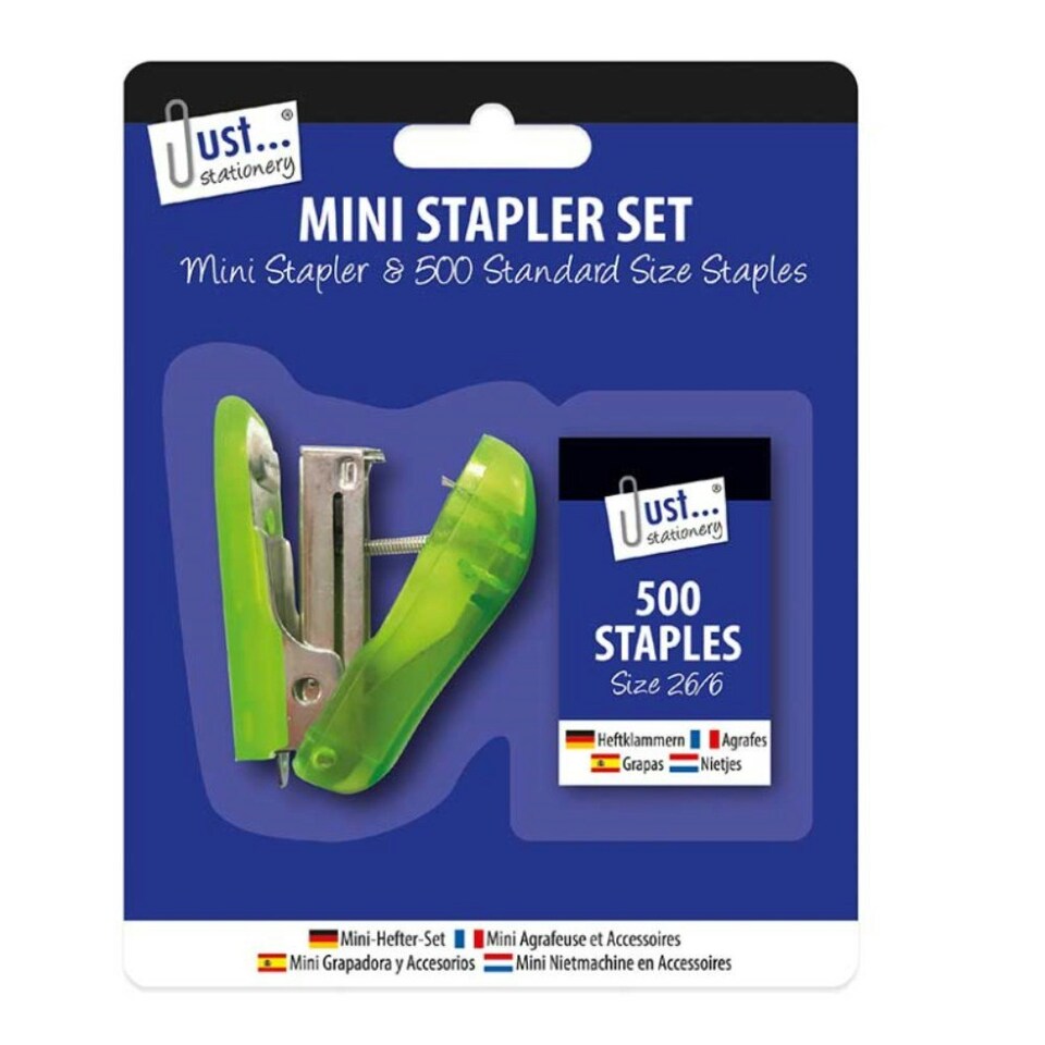image 1 of Mini Stapler Set - 500 Staples and Stapler Office Home School