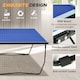 image 6 of SPORTNOW 9ft Folding Table Tennis Table, Portable FullSize Tennis Table with Eight Wheels, Two Bats, Three Balls, Blue