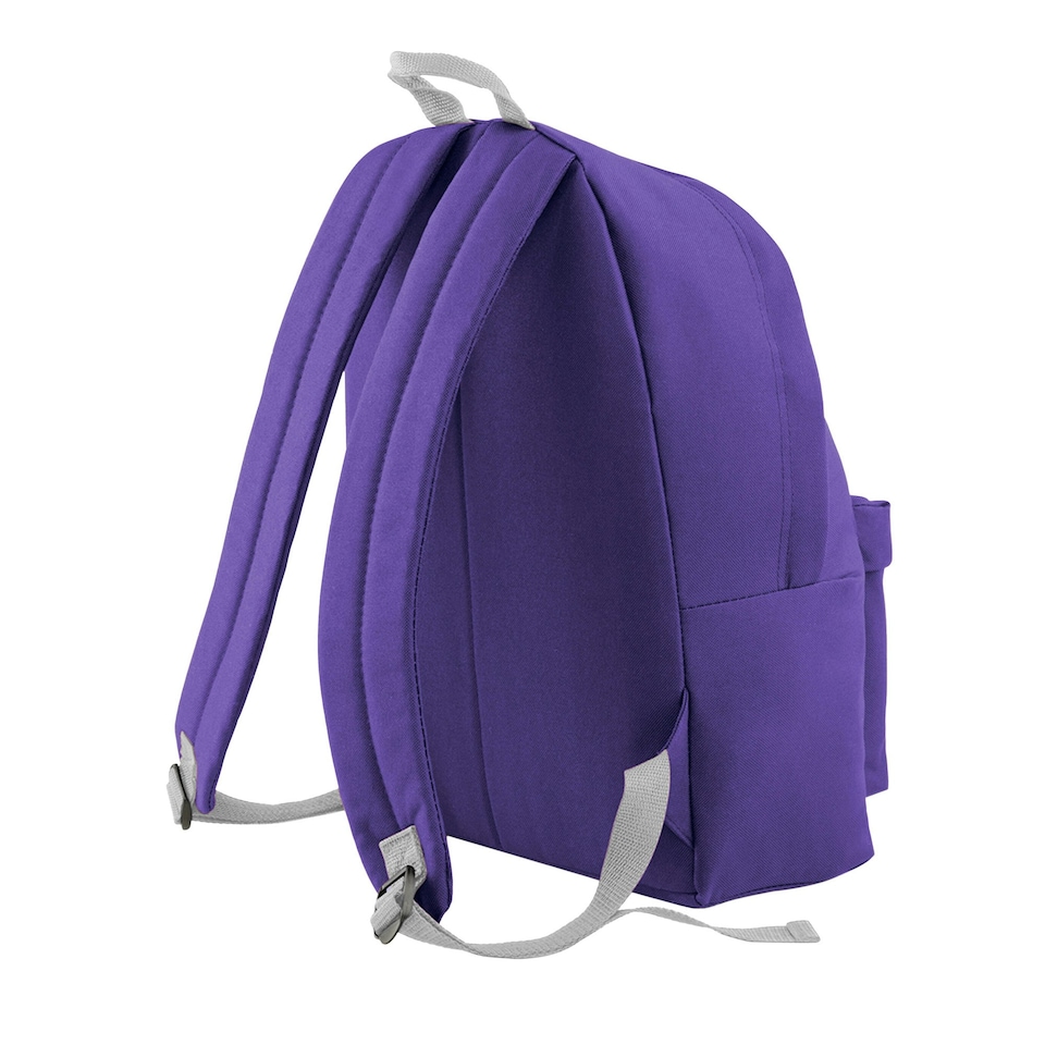 image 1 of Bagbase Childrens/Kids Fashion Backpack - Purple/Light Grey - One Size