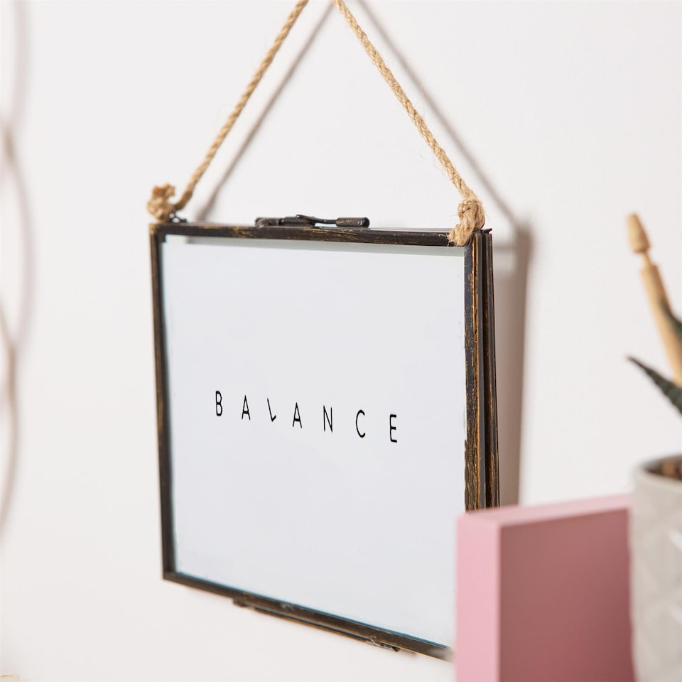 image 1 of Nicola Spring Hanging Metal Photo Frame - 7" x 5" - Black