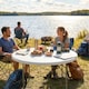 image 6 of Outsunny 4ft Picnic Table Folding Heavy Duty, White | Grey | White, Light Grey | 120 x 120 x 74 cm