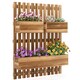 image 1 of Outsunny Wooden Garden Planters with Trellis Wall-mounted Raised Garden Bed