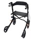 image 6 of COSTWAY Folding Rollator Walker Aluminium Mobility Aid Black | Black