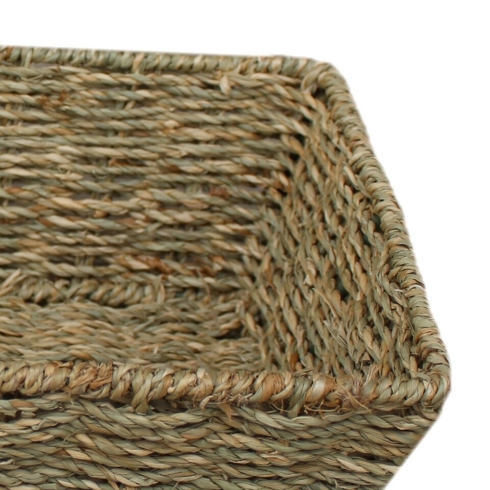 image 1 of Medium Tapered Seagrass Tray | Green | Green | Medium