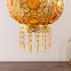 image 1 of ValueLights Bazaar Moroccan Gold Lamp Shade Acrylic Droplets & Bulb Gold
