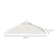 image 10 of Outsunny Gazebo Canopy Replacement Cover 3m x 3m 2 Tier Roof Top