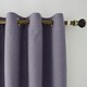 image 2 of Purple Mauve Linen Blackout Eyelet Curtains - 46x54 Inch Drop  2 Panel Purple