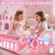 image 3 of 13 Inch Baby Doll Play Set My First Baby Doll with Swinging Crib High Chair and Feeding Accessories Pretend Play Girls Toys