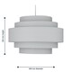 image 5 of Pair of Light Grey 5 Tier Light Shades | Grey | Large | 2