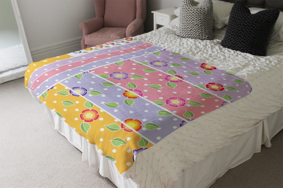 image 1 of Bohemian Chic  Ink Pattern With Boho Feathers Blanket | Multi