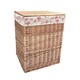 image 3 of Garden Rose Lining Set of 2 Light Steamed Square Laundry Wicker Basket | Multi | Garden Rose