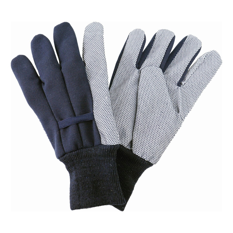 image 1 of Kent & Stowe Jersey Cotton Grip Navy Gloves Large Blue