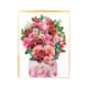 image 4 of Blushing Blooms Rose Bouquet 3D Pop Up Vase Greeting Card - Birthday Anniversary Mother's Valentine's Day