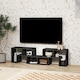 image 6 of HOMCOM TV Stand for TVs up to 75 Inches, Free Combination TV Unit with Storage Shelves, Extendable Entertainment Centre for Living Room, Black Wood-Effect