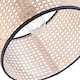 image 4 of Natural Wicker Rattan Drum Shaped Pendant Lamp Shade with Black Cotton Trims | Brown