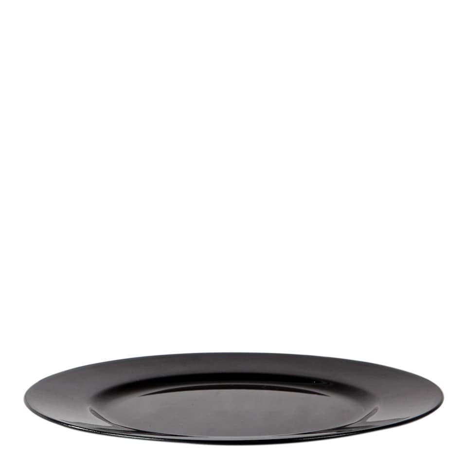 image 1 of Argon Tableware Metallic Charger Plates - 33cm - Black - Pack of 6 | Black | Black
