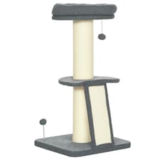 PawHut Cat Tree with Tower Sisal Scratching Post Multi Level Dark Grey